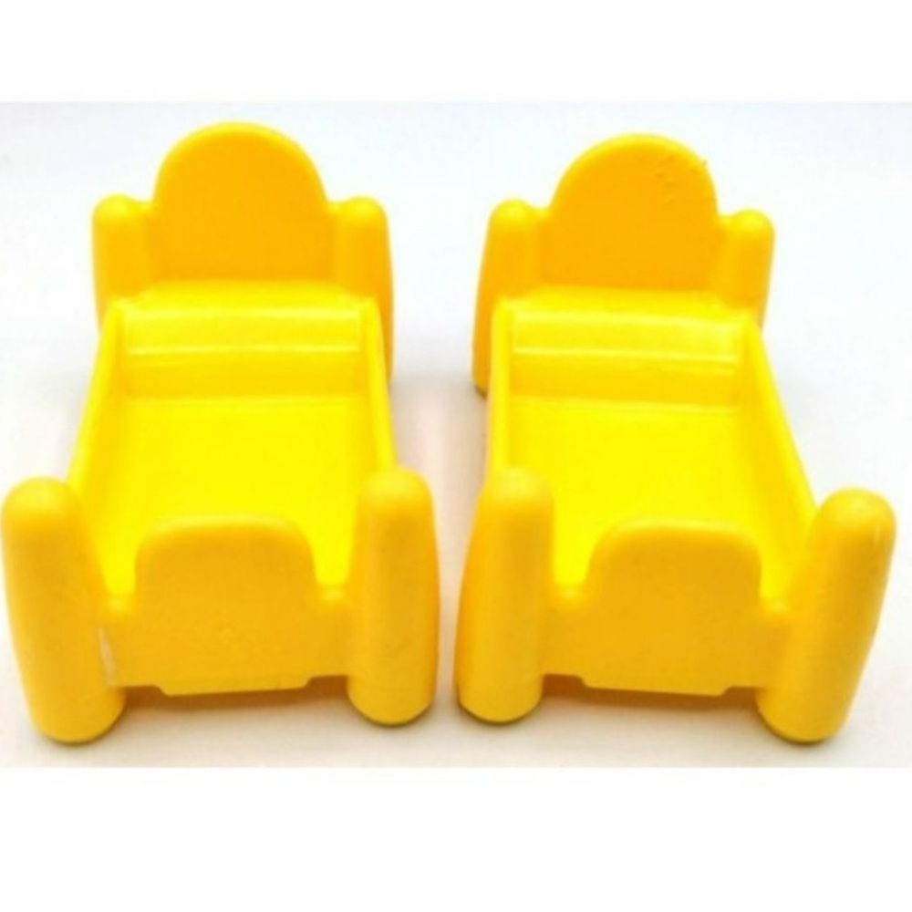 LT Little Tikes Toddle Tots 2 yellow tot beds